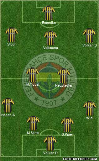 Fenerbahçe SK Formation 2016