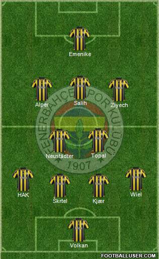 Fenerbahçe SK Formation 2016