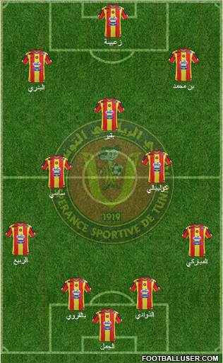 Espérance Sportive de Tunis 4-3-3 football formation