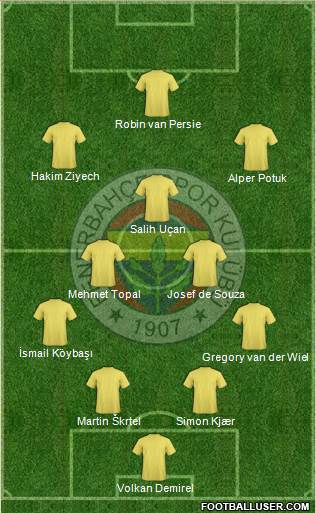 Fenerbahçe SK Formation 2016