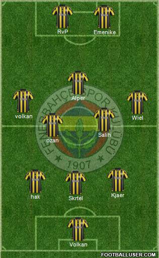 Fenerbahçe SK Formation 2016