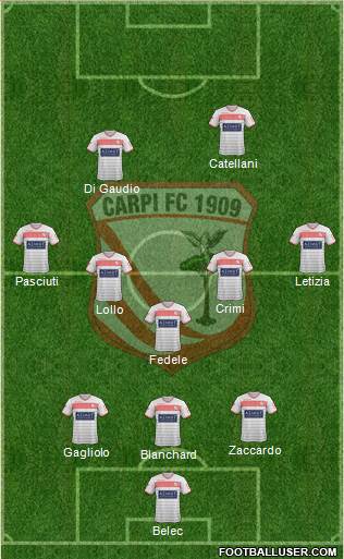 Carpi 3-5-2 football formation