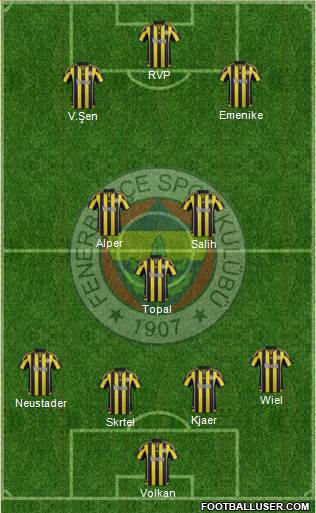 Fenerbahçe SK Formation 2016