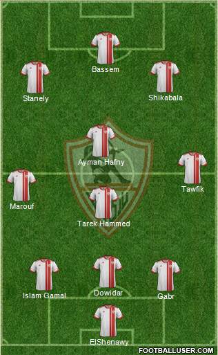 Zamalek Sporting Club Formation 2016