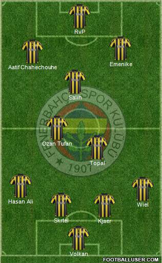 Fenerbahçe SK Formation 2016