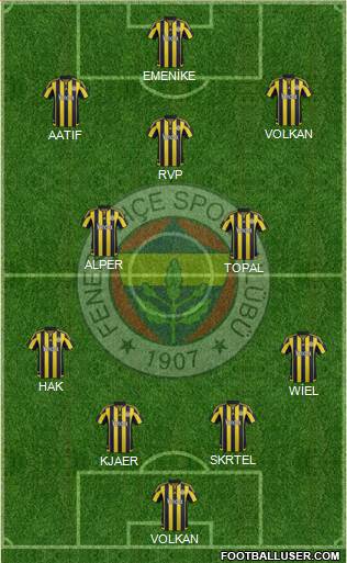 Fenerbahçe SK Formation 2016