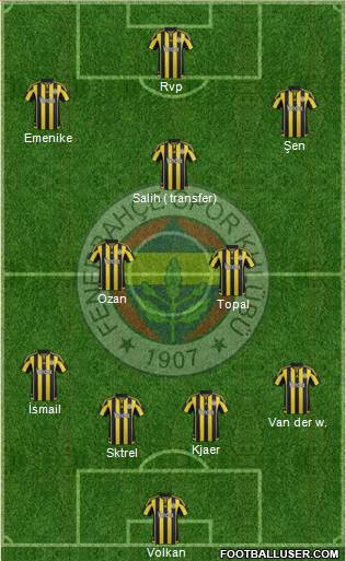 Fenerbahçe SK Formation 2016