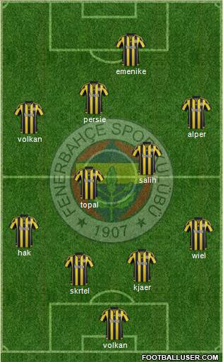 Fenerbahçe SK Formation 2016
