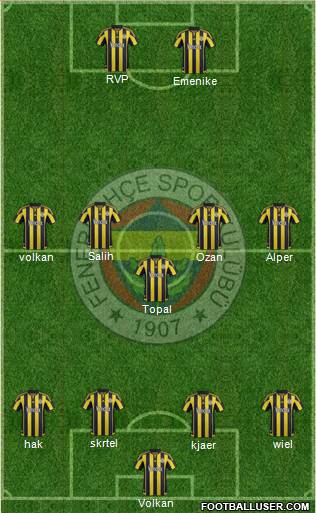 Fenerbahçe SK Formation 2016