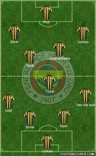 Fenerbahçe SK Formation 2016