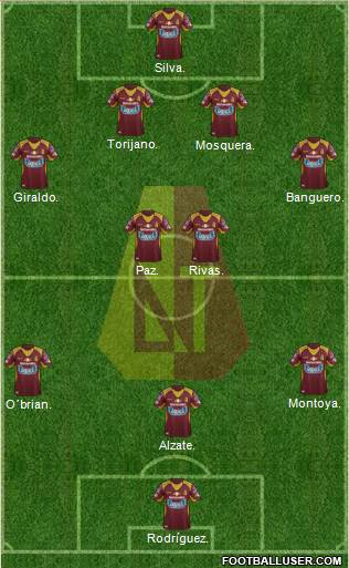 CC Deportes Tolima Formation 2016