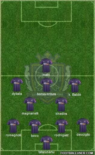 Sanfrecce Hiroshima Formation 2016