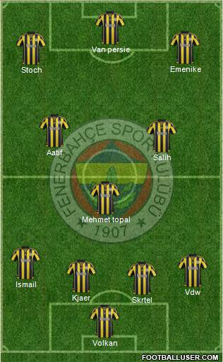 Fenerbahçe SK Formation 2016