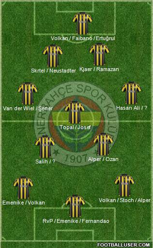 Fenerbahçe SK Formation 2016