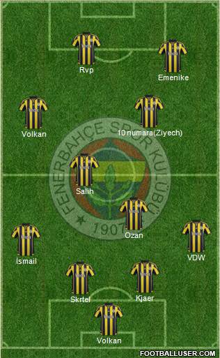 Fenerbahçe SK Formation 2016