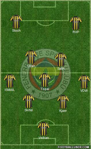 Fenerbahçe SK Formation 2016