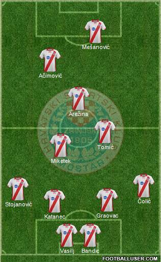 HSK Zrinjski Mostar football formation