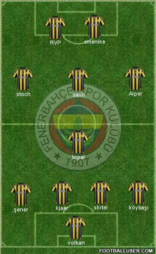 Fenerbahçe SK Formation 2016