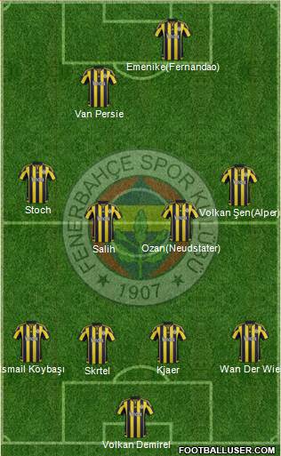 Fenerbahçe SK Formation 2016