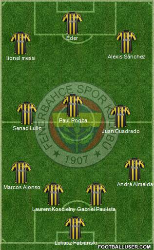 Fenerbahçe SK Formation 2016