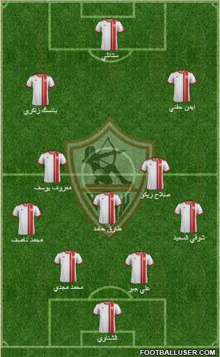 Zamalek Sporting Club Formation 2016