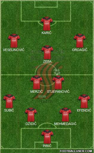 FK Sloboda Tuzla Formation 2016