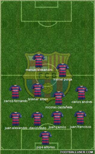 F.C. Barcelona Formation 2016