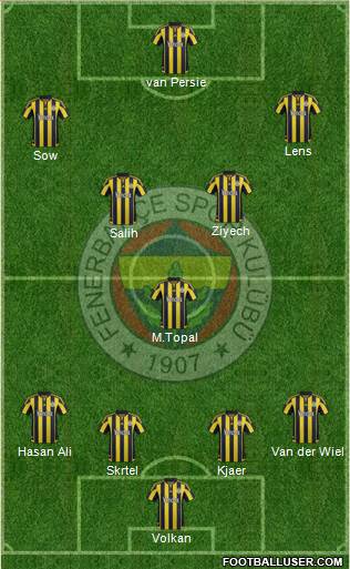 Fenerbahçe SK Formation 2016
