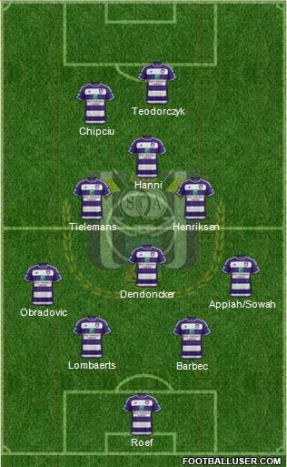 RSC Anderlecht Formation 2016