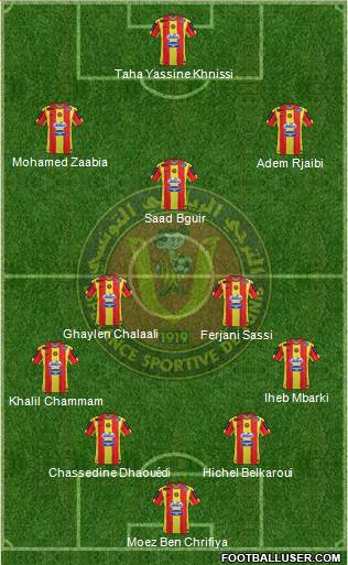 Espérance Sportive de Tunis 3-5-2 football formation