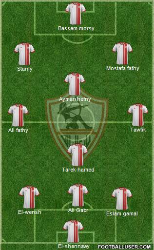 Zamalek Sporting Club Formation 2016