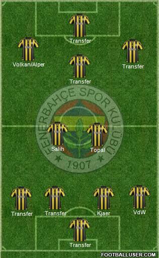 Fenerbahçe SK Formation 2016