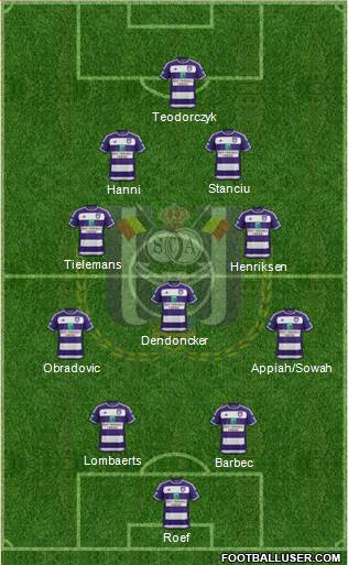 RSC Anderlecht Formation 2016