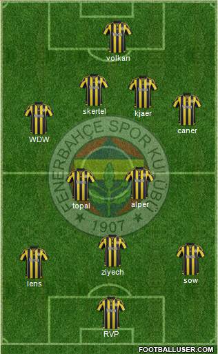 Fenerbahçe SK Formation 2016