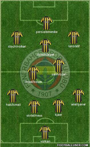 Fenerbahçe SK Formation 2016
