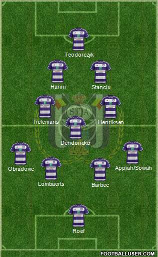 RSC Anderlecht Formation 2016
