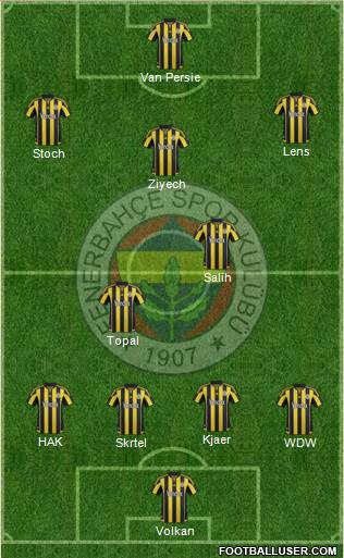 Fenerbahçe SK Formation 2016
