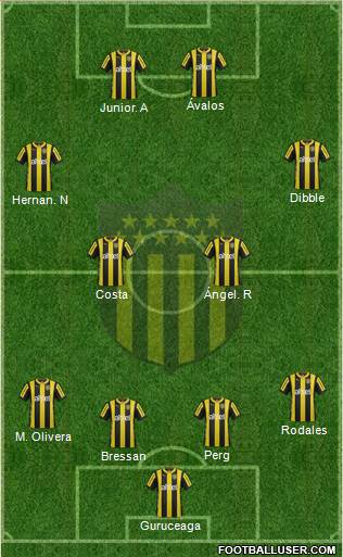 Club Atlético Peñarol Formation 2016