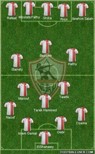 Zamalek Sporting Club Formation 2016