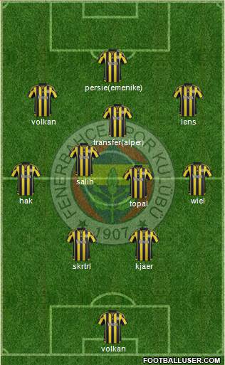 Fenerbahçe SK Formation 2016