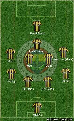 Fenerbahçe SK Formation 2016