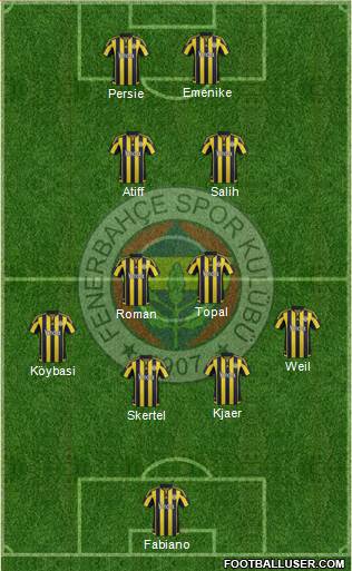 Fenerbahçe SK Formation 2016