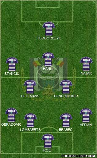 RSC Anderlecht Formation 2016