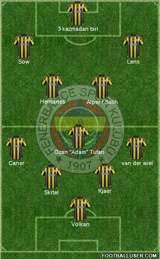 Fenerbahçe SK Formation 2016