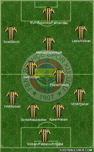 Fenerbahçe SK Formation 2016
