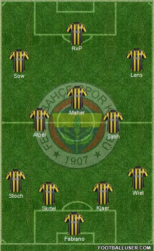 Fenerbahçe SK Formation 2016