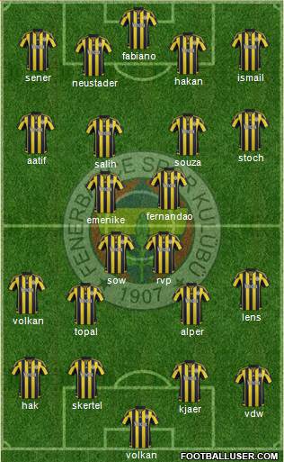 Fenerbahçe SK Formation 2016