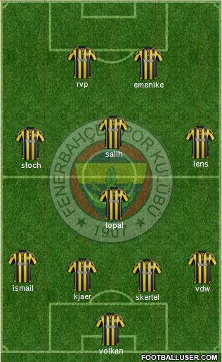 Fenerbahçe SK Formation 2016