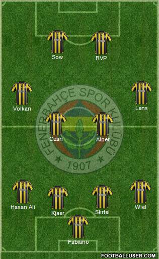 Fenerbahçe SK Formation 2016