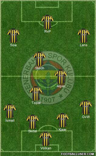 Fenerbahçe SK Formation 2016